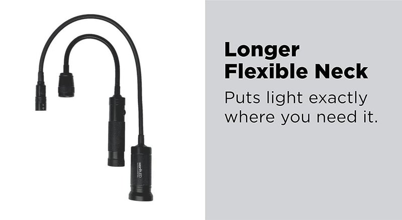 NextLED NT-7647 20-Inch Gooseneck Flashlight with Magnetic Base, Cree LED, Zoomable Lens, IP54 Rating Waterproof. Flexible LED Light, Work Bench, Auto Repair, Grill Light, Inspection - Image 3